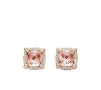 David Yurman 18kt rose gold Chatelaine morganite and diamond stud earrings (8mm) - Pink One Size