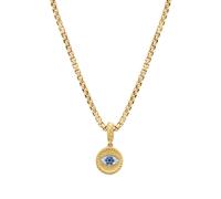 David Yurman 18kt yellow gold Evil Eye sapphire and diamond amulet (18.8mm) One Size