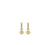 David Yurman 18kt yellow gold Petite Modern Renaissance Pyramid diamond drop earrings (18.8mm) One Size