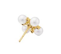 David Yurman 18kt yellow gold Renaissance pearl and diamond stud earrings (16.5mm) One Size
