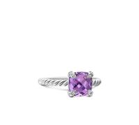 David Yurman sterling silver Chatelaine amethyst and diamond ring (8mm) - Purple 5-6-7
