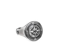 David Yurman sterling silver Maritime Compass black diamond signet ring 7-7.5-9.5-10-12-12.5