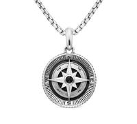 David Yurman sterling silver Maritime Compass diamond amulet (26.8mm) OS