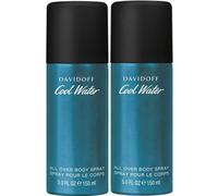 Davidoff Cool Water Mens Deodorant Body 150ml 2 Pack With Free Fragrance Gift