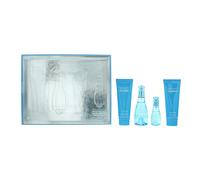 Davidoff Cool Water Woman 4 Piece Gift Set: Eau de Toilette 50ml - Eau de Toilette 15ml - Body Lotion 75ml - Shower Gel 75ml