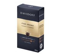 Davidoff Fine Aroma Ground Coffee - 100% Arabica, Intensity 7, Roast Level 6, Smooth & Elegant with Delicate Fruity Notes - Vacuum-Packed 250g - Premium European Roast