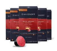 Davidoff Rich Aroma Coffee Capsules - 9/12 Intensity - Vivid & Spicy Coffee Capsules, 100% Arabica 10 Packs of 10 x 5.5g (100 Pcs, 550g Total), Compatible with capsule espresso machines