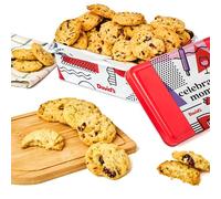 David's Cookies Celebrate Moms Cranberry Pistachio Biscuits Sweet Sampler Tin - Irresistible Crunch, Snacks And Bakery Treats - Ideal for Snacking And Gifting - Gourmet Mother's Day Food Gift 9.3oz