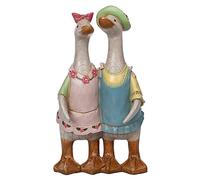 Davids Ducks Country Duck Couple Wood Effect Duck Ornament