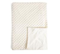 david's kids Micro Fleece Minky Baby Throw Blanket for Girls with Double Layer and Soothing Raised Dots, 50x60 Inches Breathable and Soft Lightweight Receiving Blanket for Newborns Cream