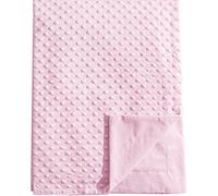david's kids Micro Fleece Minky Baby Throw Blanket for Girls with Double Layer and Soothing Raised Dots, 50x60 Inches Breathable and Soft Lightweight Receiving Blanket for Newborns Pink