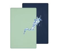 david's kids Waterproof Mini Crib Sheets, 2 Pack Soft Breathable Mini Crib Mattress Protector for Boys Girls, Universal Fit for Pack N Play, Playard and Mini Crib Mattresses, Navy Blue & Sage Green