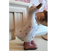 David's Polka Dot Duck Small Pink Ornament