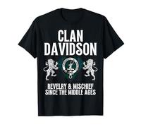 Davidson Clan Scottish Name Coat Of Arms Tartan Family Party T-Shirt