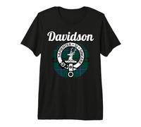 Davidson Clan Scottish Name Coat of Arms Tartan Premium T-Shirt