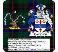 Davidson Scottish Clan Scotland Square Fridge Magnet Fantastic Souvenir