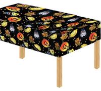 (Davies 11789) Halloween Party Pumpkin Witch Kids Table Cover / Tablecloth - Wipe Clean