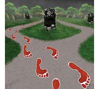 Davies 11881 - Halloween Bloody Footprint Cut-Outs - Use Indoor / Outdoors