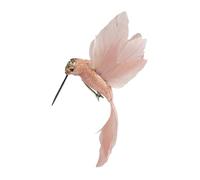Davies 19cm Glitter Clip on Hummingbird Christmas Tree Decoration - Pink