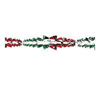 Davies Green/Red Christmas 2 Tone Foil Ceiling Decorations - 15cm x 2.7M Garland