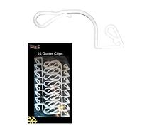 Davies Pack of 16 Gutter Clips - Christmas Outdoor Icicle Fairy Lights