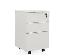 DAVIK | Wood - Mobile Drawer Unit White