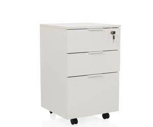 DAVIK | Wood - Mobile Drawer Unit White