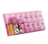 Daviky 7 Day Pill Organizer 2 Times a Day, XL Large AM PM Weekly Pill Box