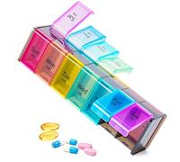 Daviky Extra Large Weekly Pill Organiser with Double Sides for AM & PM Use, XL Tablet Organiser 2 times A Day, BPA-Free Daily Pill Box, Jumbo Medication Organizer for Fish Oils, Vitamins & Supplements