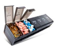 Daviky Extra Large Weekly Pill Organizer 2 Times a Day, XXL Pill Box 7 Day with AM PM Large Compartments, BPA-Free Daily Medicine Case, Jumbo Pill Holder for Fish Oils, Vitamins & Supplements