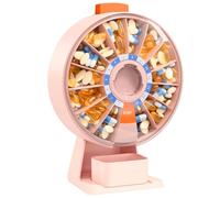 Daviky Pill Box Daily, Large Pill Organiser with Wall-Mounted or Standing Use, 14 Days Tablet Container, Push Button Design, Weekly Pill Dispenser for Vitamin, Medicine, Supplement, Fish Oil