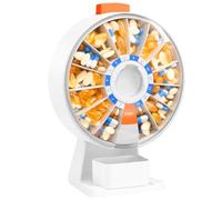 Daviky Pill Box Daily, Large Pill Organiser with Wall-Mounted or Standing Use, 14 Days Tablet Container, Push Button Design, Weekly Pill Dispenser for Vitamin, Medicine, Supplement, Fish Oil