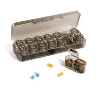 Daviky Pill Organiser 2 Times a Day, Premium Weekly Pill Box (AM&PM)