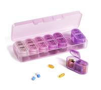 Daviky Pill Organiser, Pill Organiser 2 Times a Day, Weekly Pill Box 7 Day (AM & PM), Premium Tablet Organiser, 7-Day Medicine Organiser for Travel, Vitamins, Fish Oils & Supplements