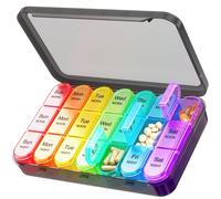 Daviky Weekly Pill Organiser 3 Times a Day, 7 Day Removable Pill Boxes