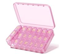 Daviky Weekly Pill Organiser 3 Times a Day, Large 7 Day Removable Pill Box