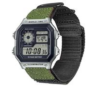 DAVILANE 18mm Watch Band Strap for Casio AE-1000W AE-1200 AE-1300 AEQ-110W AQ-S800W MRW-200H MRW-S300 SGW-300H SGW-400H W-216H W-218H W-735H, Rugged Nylon Sports Strap