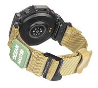 DAVILANE Replacement Band Compatible with Amazfit T-Rex 3,G-Hook & Badge Decoration Design Rugged Nylon Watch Bracelet