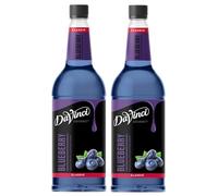 DaVinci Gourmet Blueberry Syrup 1L (Pack of 2, Total 2000ML) - Premium Blueberry Flavoured Syrup for Coffee, Cocktails, Milkshakes, Desserts & Hot Drinks