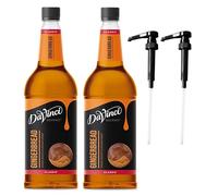DaVinci Gourmet Gingerbread 1L (1000ML) Syrup for Coffee & Drinks with Pumps. (Pack of 2 Bottles With 2 Pumps)
