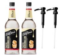 DaVinci Gourmet Toasted Marshmallow Flavoured Syrup 1L (Pack of 2 Bottles) with 2 Pumps - Premium Syrup for Coffee, Hot Chocolate, Milkshakes & Desserts