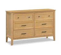 daVinci Sawyer Farmhouse 6-Drawer Dresser in Honey, GREENGUARD Gold Certified