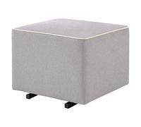 DaVinci Universal Gliding Ottoman, Grey with Cream Piping