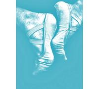 Davis Ballerina Ballet Shoes Blue Large Wall Art Print