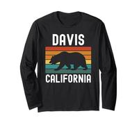 Davis California Republic Bear Retro Norcal Sacramento SF Long Sleeve T-Shirt