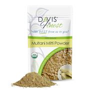 Davis Finest Multani Mitti Indian Healing Clay 500g, Skin Brightening Fullers Earth Facial Mask Face Pack Dark Spots Remover Exfoliating Deep Pore Cleanser Fades Blemishes Even Skin Tone