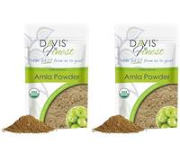 Davis Finest Organic Amla Powder 100g, Ayurvedic, Hair Growth, Strengthening, Thickening, Volumizing, Deep Conditioning, Anti-Frizz, Hair Shine (Pack of 2)