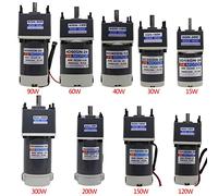 Davitu DC Gear Motor - 15W to 300W Worm Gear Reducer for RV - Adjustable Speed, High Torque, 12V/24V Compatible(120W/24V)