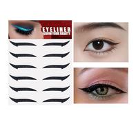 Davivian Eye Liner Stickers for Eyes, 6 Pair False Eye Lid Patch, Smudge Proof Eyelid Stickers for Night Out Bridal Photoshoot Halloween Cosplay Stage Travel Festival Wedding