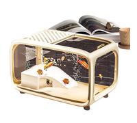 Davivian Fish Tank - Betta Tank Landscape Aquarium - Clear Living Habitat Landscape Decor with Top Feeding Hole for Aquatic Animals Shrimp Snails Aquatic Planting Betta